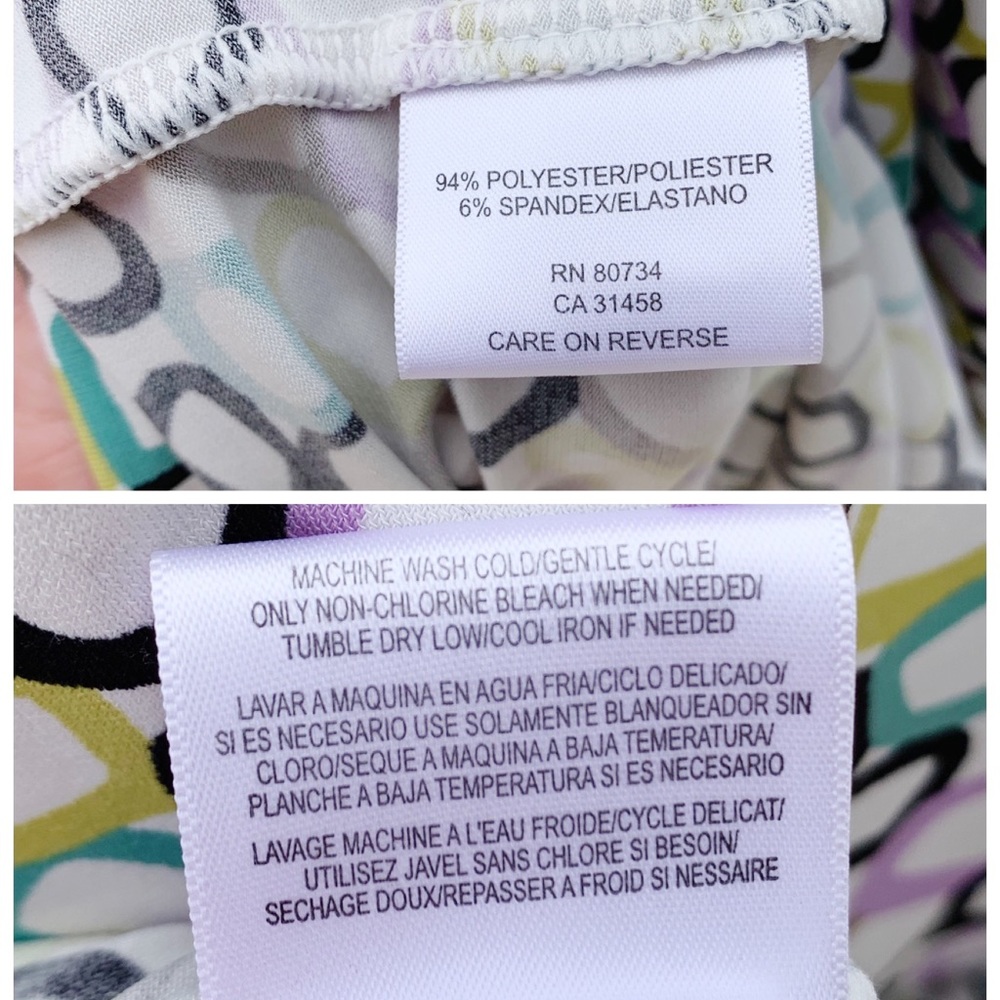 BCBG Maxazria Geometric Print V-neck Dress XS - Picture 8 of 8